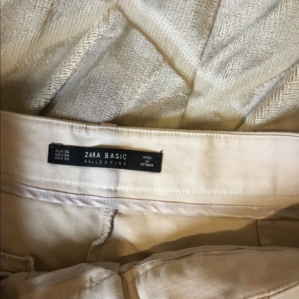 Zara twill Capri pants in beige - Picture 5 of 5
